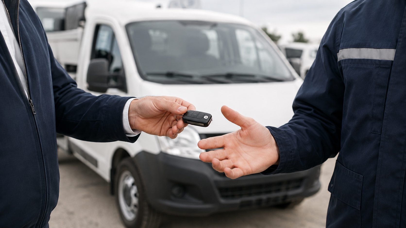 Remise des clés d’un véhicule utilitaire de flotte à un conducteur occasionnel